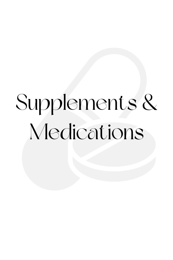 Includes dedicated pages to log supplements and medications, helping you stay consistent and monitor their effects over time.